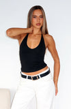 Electric Days Halter Top Black