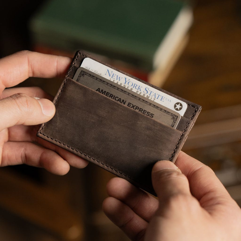 Leather Card Holder | Tobacco