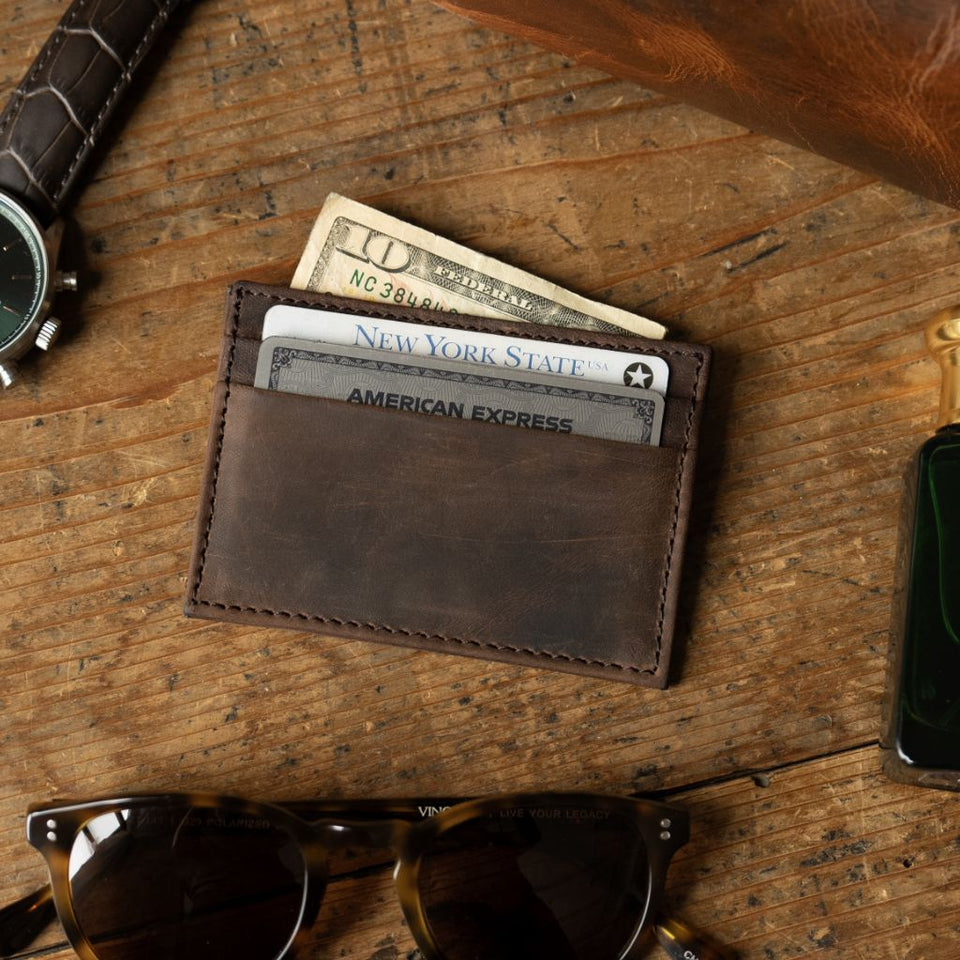 Leather Card Holder | Tobacco