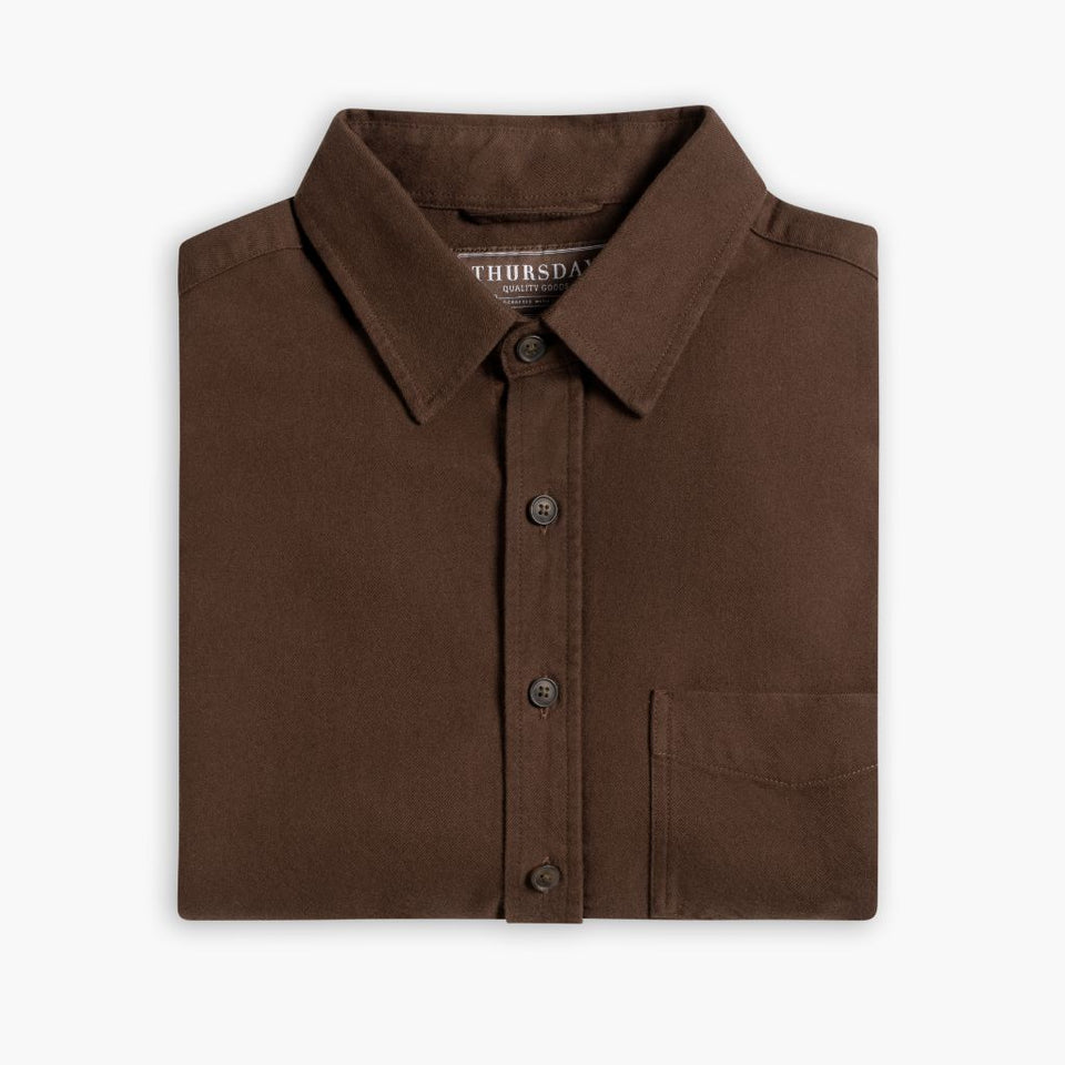 Solid Shirt | Brown