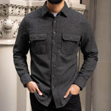 Summit Flannel Shirt | Black Herringbone