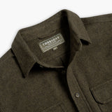 Summit Flannel Shirt | Olive Herringbone