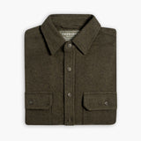 Summit Flannel Shirt | Olive Herringbone