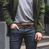 Men's Refined Leather Belt | Cognac Suede