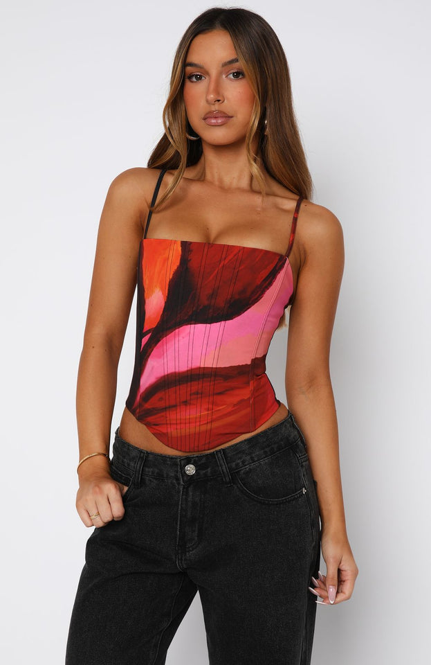 You'll Be Ok Bustier Sunset Petal