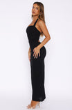 Counting On It Halter Maxi Dress Black