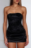 My Time Is Now Strapless Mini Dress Black