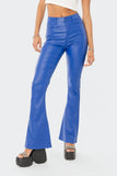 Luna Faux Leather Flare Jeans