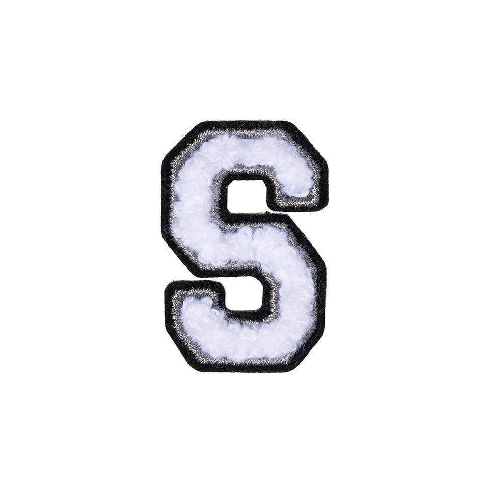 Letter S Patch - S Black/White