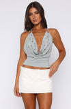 Not Alike Halter Top Slate