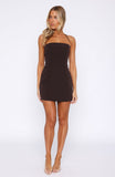 You Can't Keep Up Mini Dress Chocolate