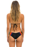 5 STRIPE SCRUNCH BIKINI BOTTOMS - BLACK