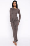 Let Go Of Your Heart Maxi Dress Smokey Chocolate