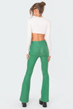 Luna Faux Leather Flare Jeans