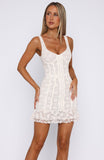 Lights Out Mini Dress Off White