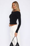 Deep End Long Sleeve Top Black