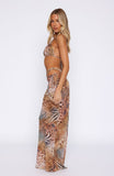 Luminous Maxi Skirt Safari Chaos