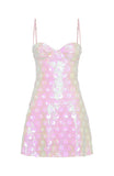 Radiant Soul Sequin Mini Dress Baby Pink