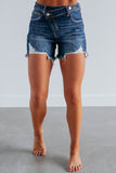 Aliyah Risen Shorts - Dark Wash