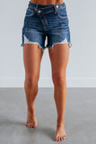 Aliyah Risen Shorts - Dark Wash