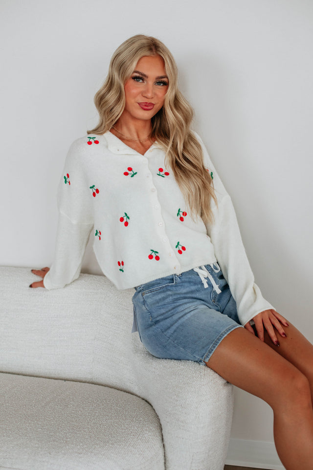 Brooke Cherry Cardigan