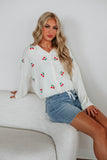 Brooke Cherry Cardigan