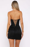 Savage Lust Strapless Mini Dress Black
