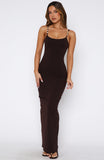 Trusting You Maxi Dress Dark Chocolate