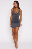 I Choose Me Mini Dress Charcoal