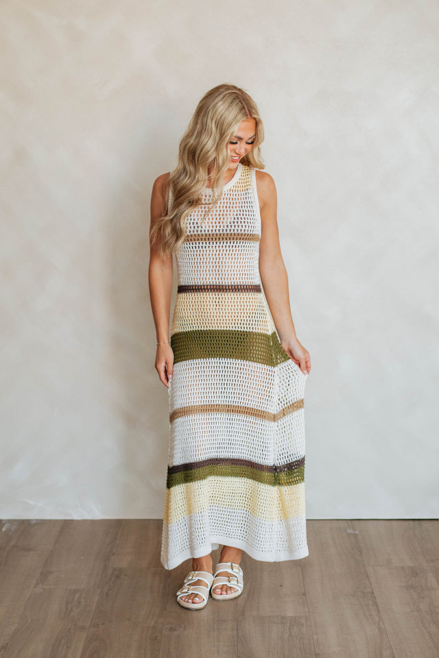 Suni Crochet Striped Dress