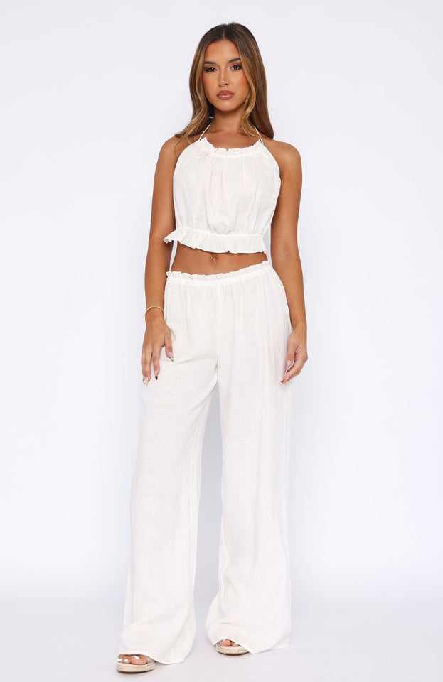 Take Me Away Pant White