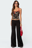 Wide Leg Foldover Pants