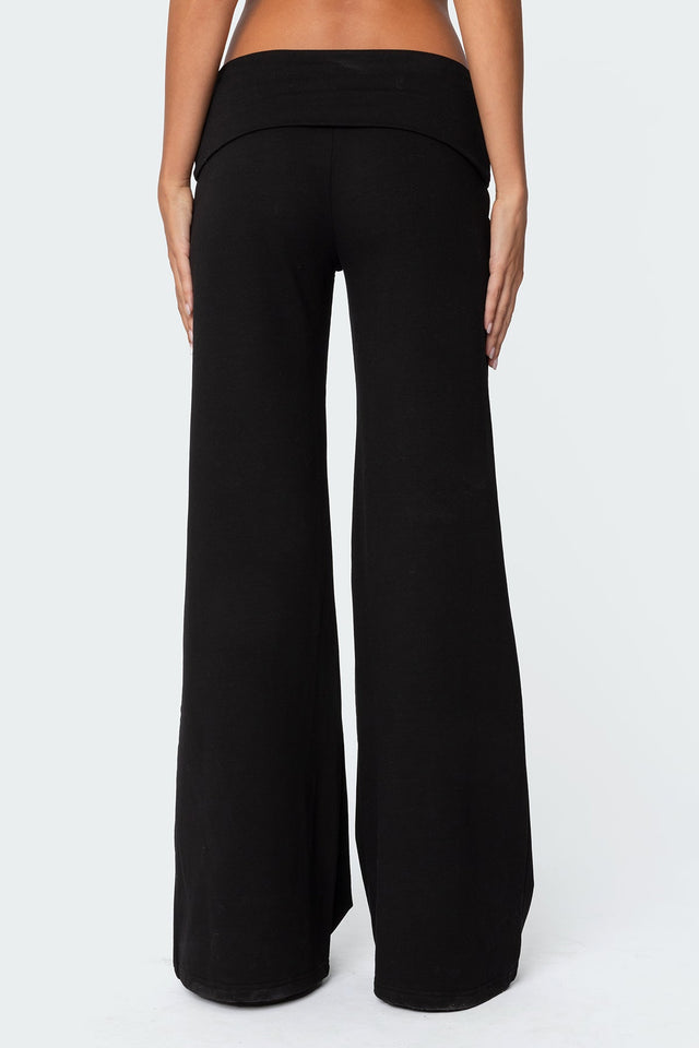 Wide Leg Foldover Pants