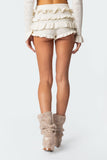 Lindsay Ruffle Knitted Shorts