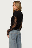 Layered Lace Sleeve Top