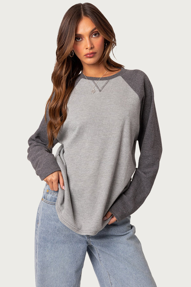 Me Time Oversized Waffle Top