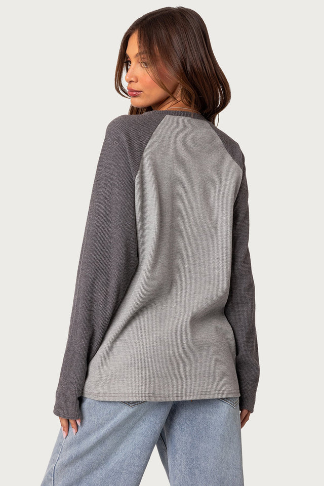 Me Time Oversized Waffle Top