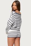 Saphi Striped Oversized Knit Sweater