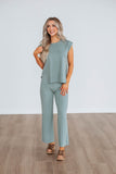 Louella Two-Piece Sweater Set - Sage