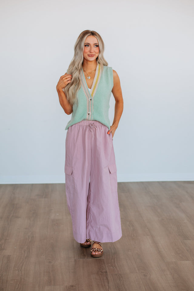 Dovie Cargo Pants - Dusty Mauve