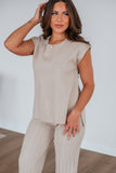 Louella Two-Piece Sweater Set - Sand