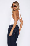 Want To Be Me Halter Bodysuit White