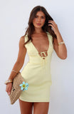 Dedicated To You Mini Dress Lemon