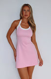 I've Got Dreams Halter Mini Dress Pink