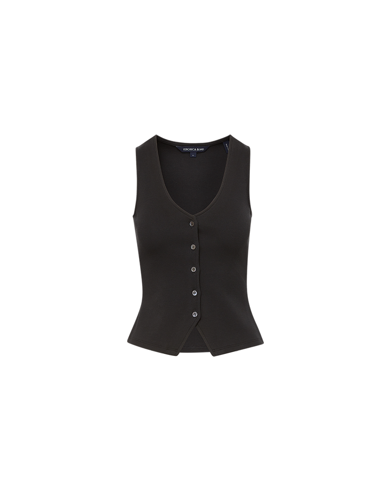 Hoorne Button-Down Tank Top