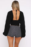 Love Shy Long Sleeve Top Black