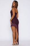Cannes Getaway Lace Maxi Dress Plum