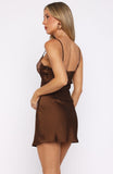 Vibes On Vibes Mini Dress Chocolate