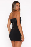 I'm Lovesick Strapless Bustier Black