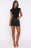 Maddy Denim Shorts Black Acid